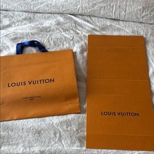 Louis Vuitton Orange Storage Bag and Box
